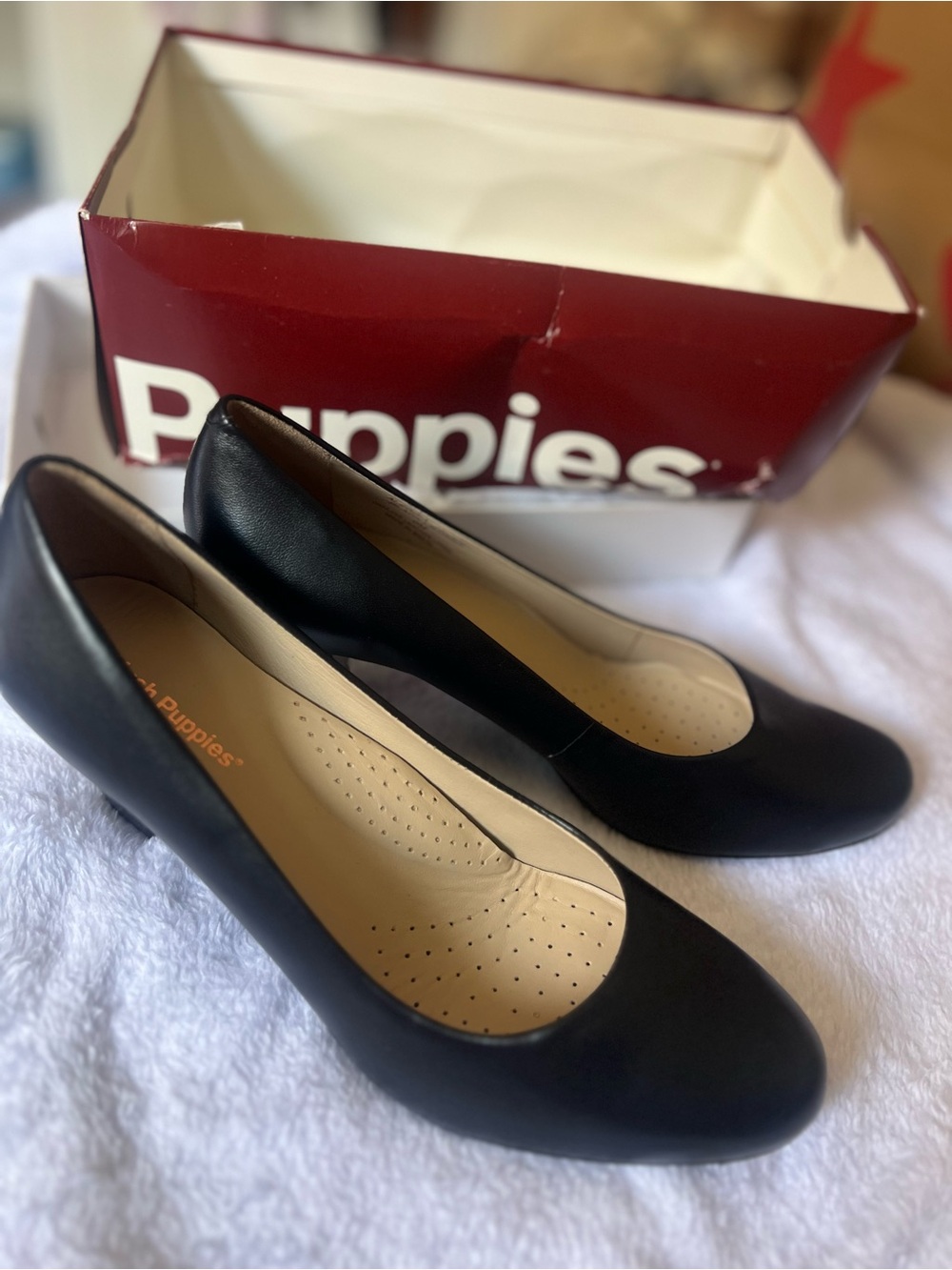 NIB Hush Puppies Women's Black Classic Pump Comfort